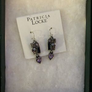 Patricia Locke Signed Swarovski Crystal Earrings